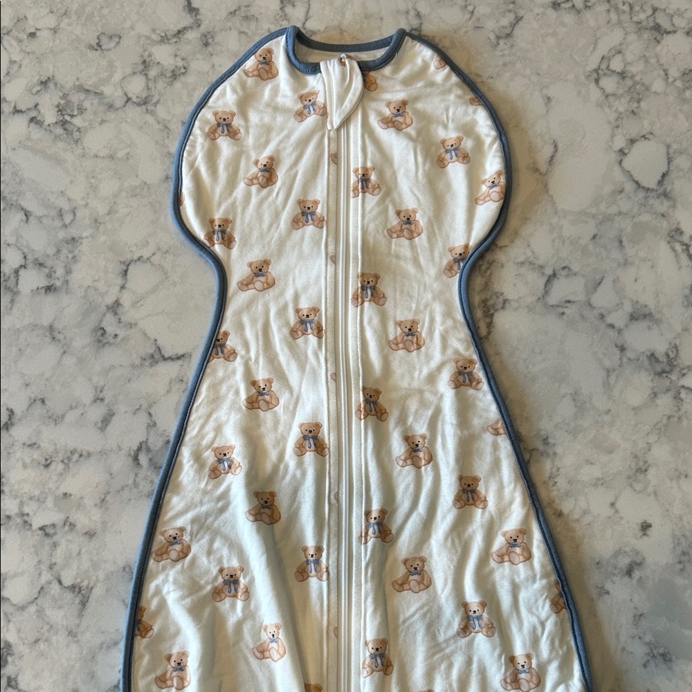 Kyte BABY Cream and Blue Teddy Bear Sleep Sack